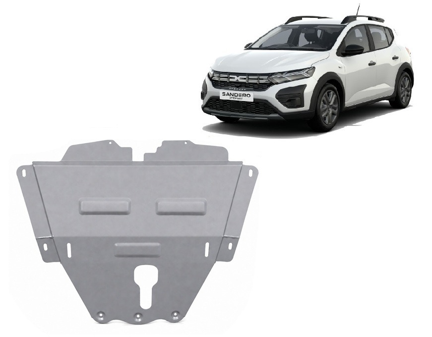 Bunnplate Aluminium Motor+ | Dacia Sandero Stepway (2021-2026) - 2