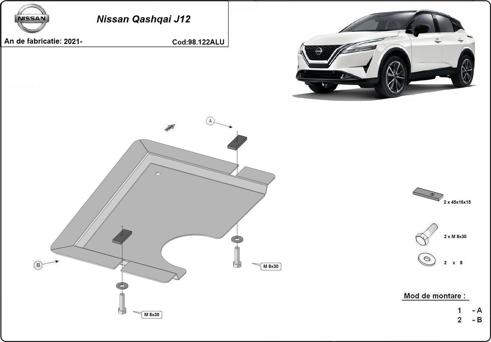 Pohjapanssari Aluminium Differential | Nissan Qashqai (2021-2026) - 3