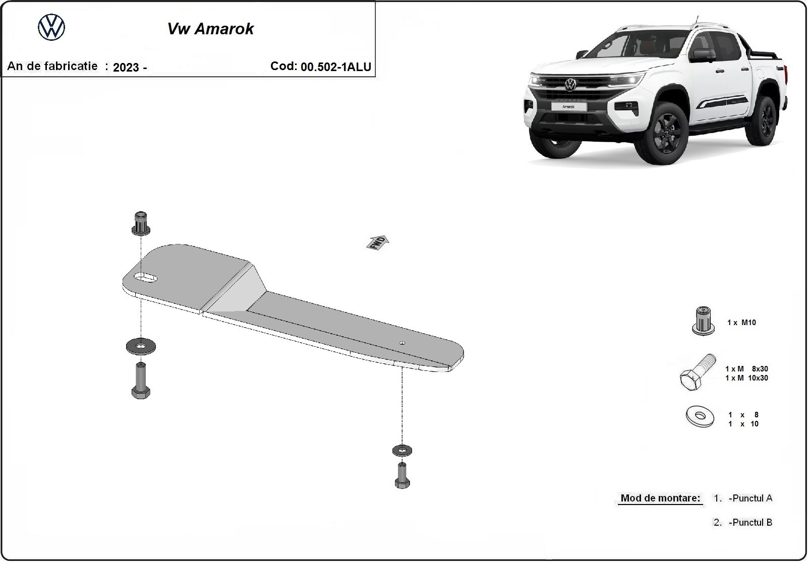 Bunnplate Aluminium Drivstoffilter | VW Amarok (2023-2026)
