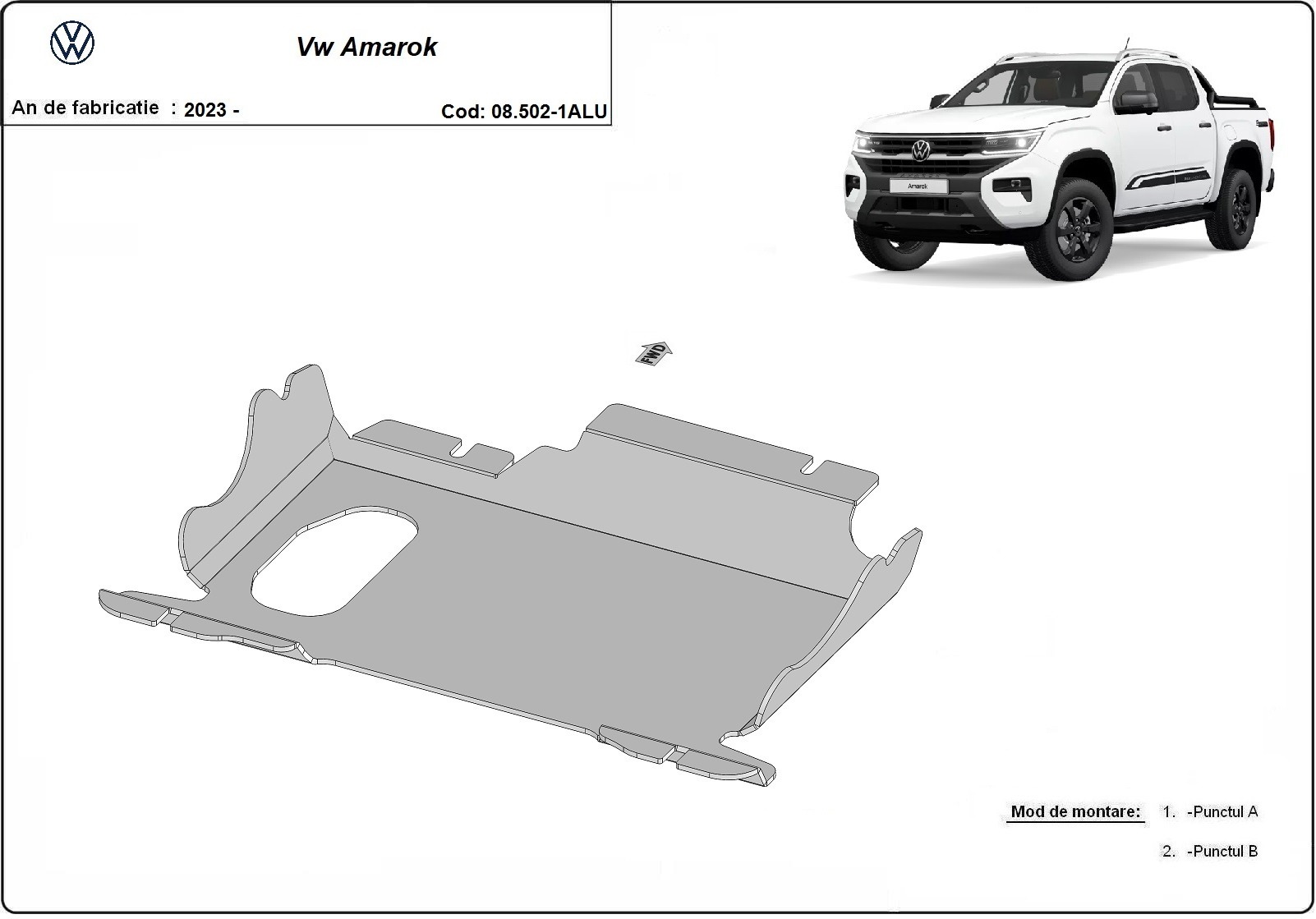 Skid plate Aluminium Engine | VW Amarok (2023-2026)