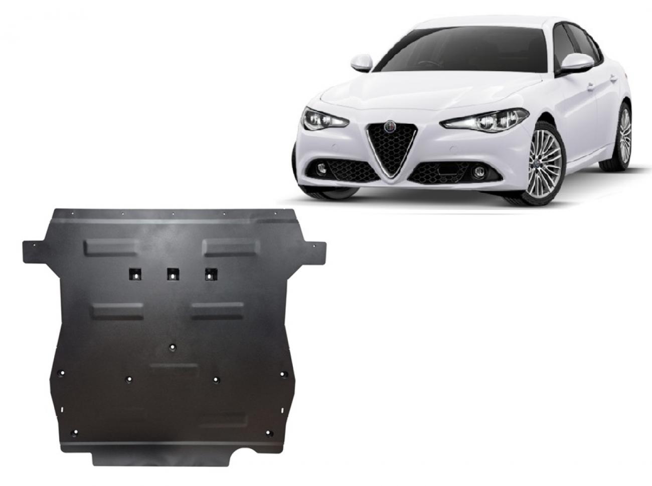 Hasplåt Stål Motor+ | Alfa Romeo Giulia (2015-2026) - 2