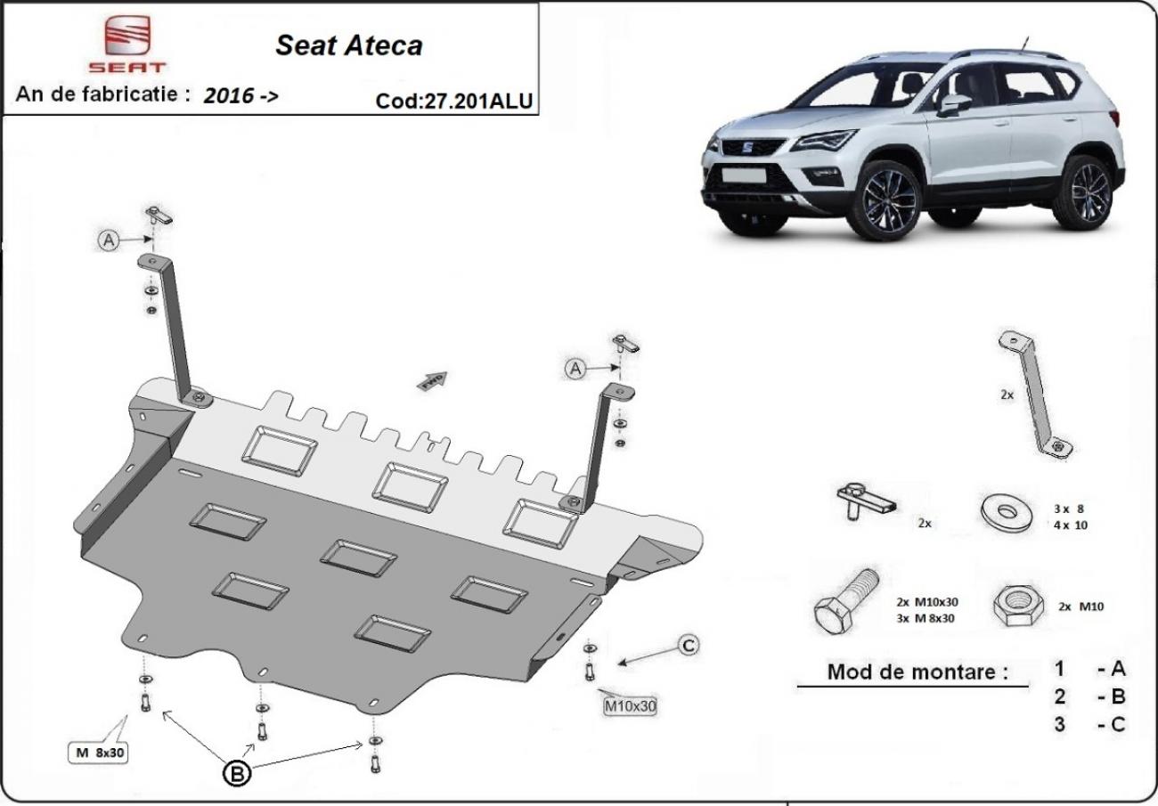 Pohjapanssari Aluminium Moottori+ | Seat Ateca (2016-2026) - 3