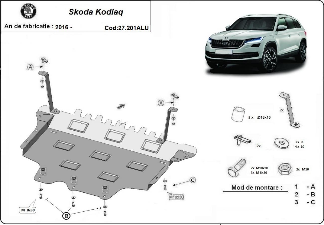 Skid plate Aluminium Engine+ | Skoda Kodiaq (2016-2023) - 3