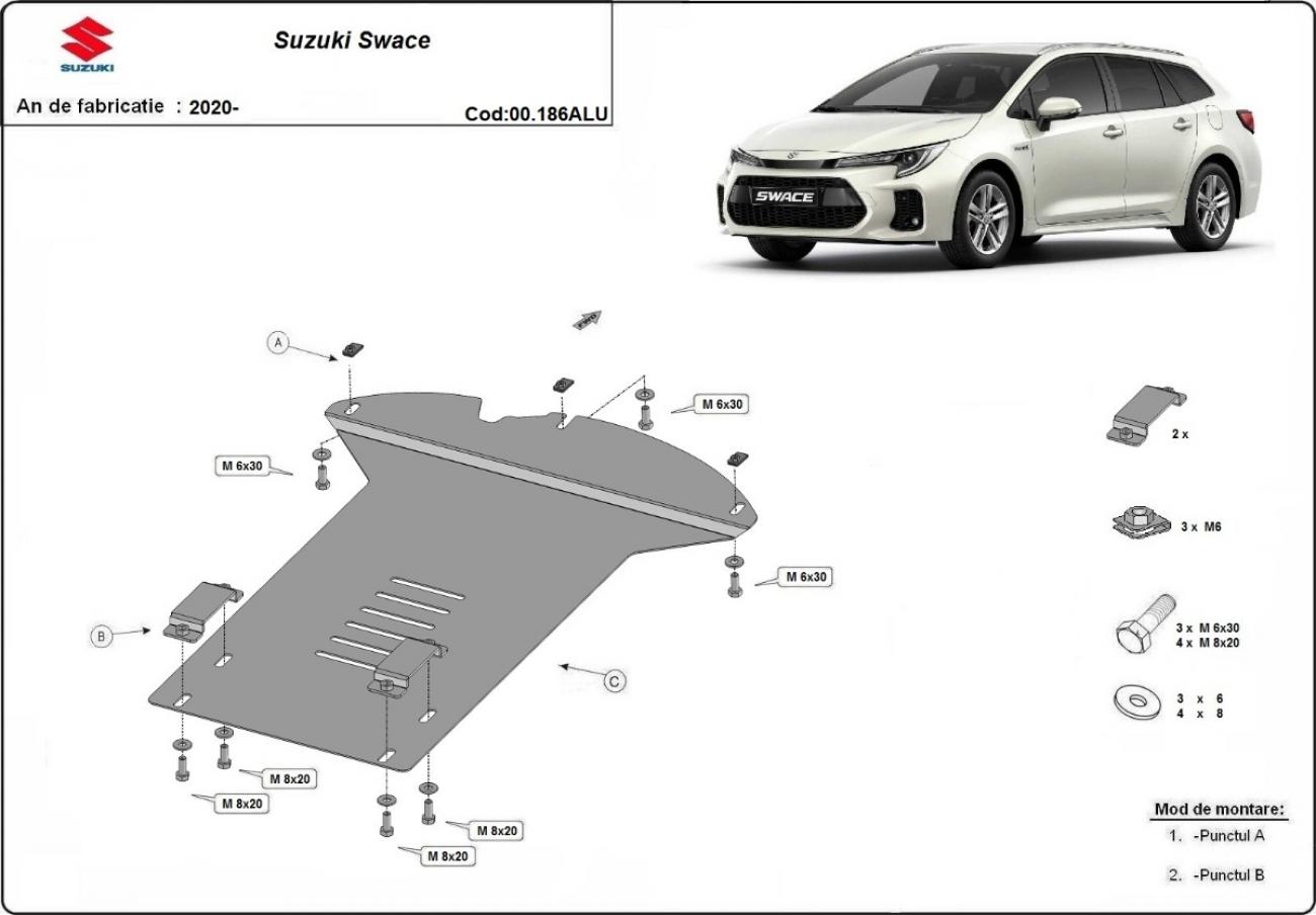 Bundplade Aluminium Katalysator | Suzuki Swace (2020-2026) - 2