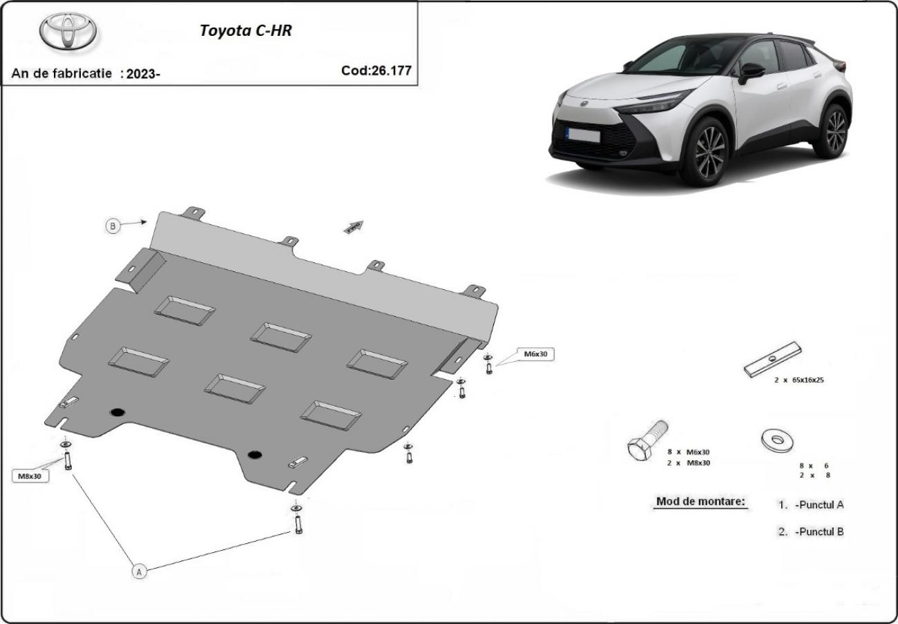 Skid plate Steel Engine+ | Toyota C-HR (2023-2026) - 2