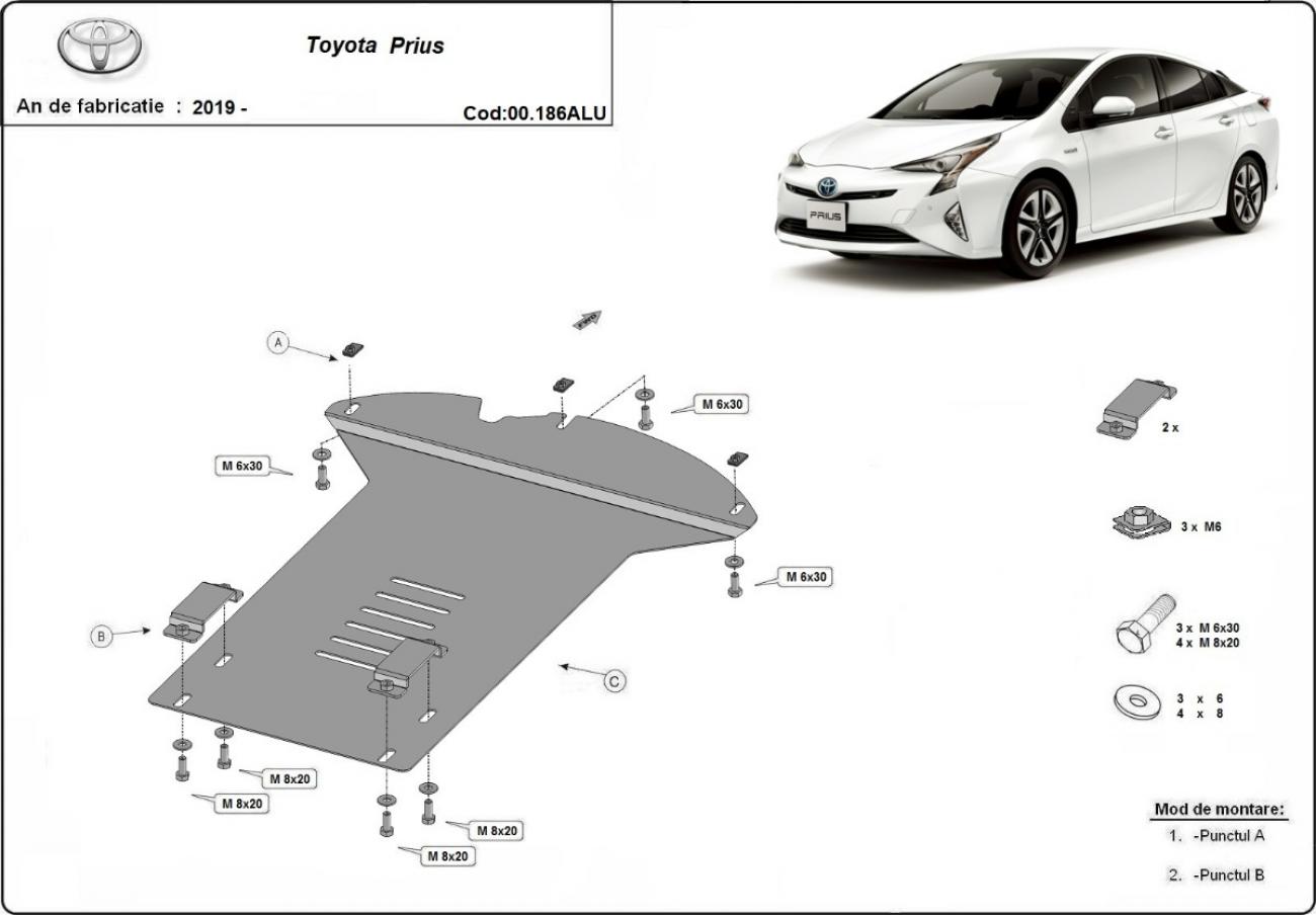 Bunnplate Aluminium Katalysator | Toyota Prius (2019-2026) - 2