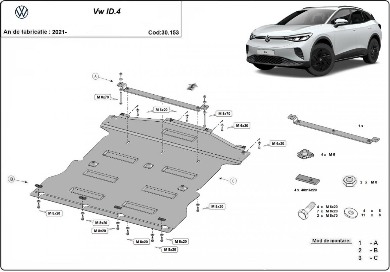 Hasplåt Stål Motor+ | VW ID 4 (2021-2026) - 2