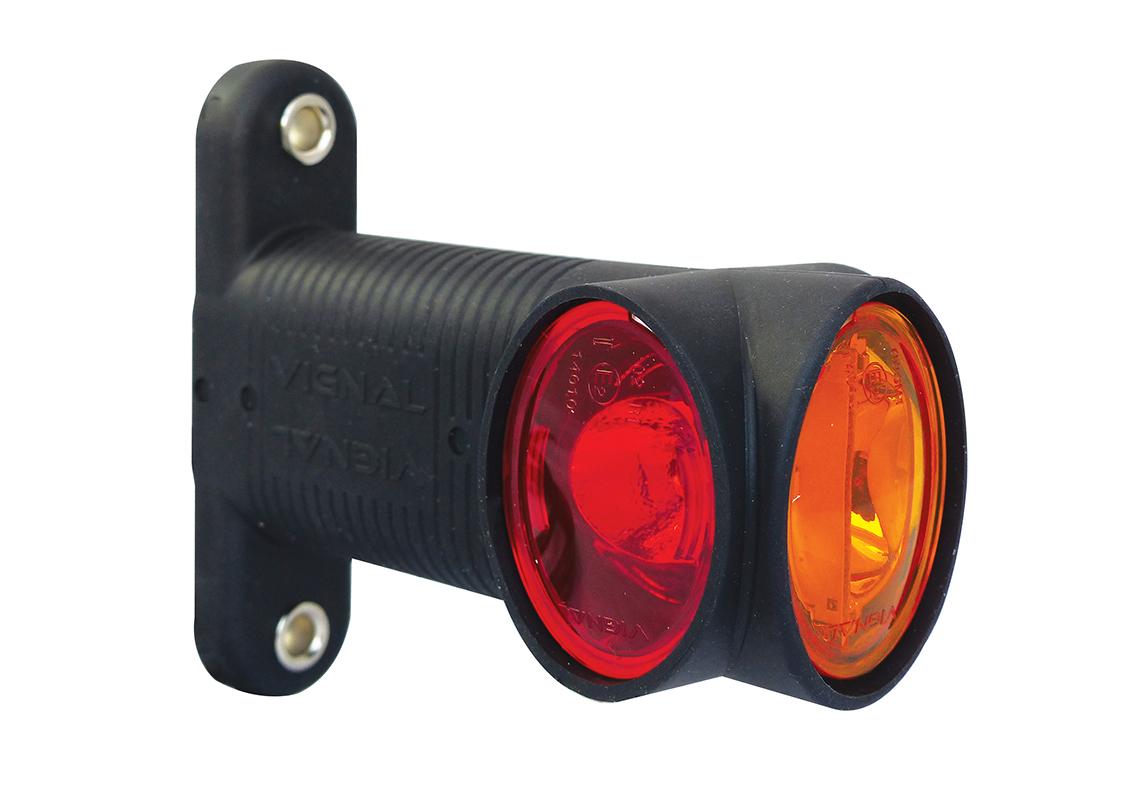 Vignal FA3 LED - End contourlicht symmetrical LED 12/24V cristal + rood + amber