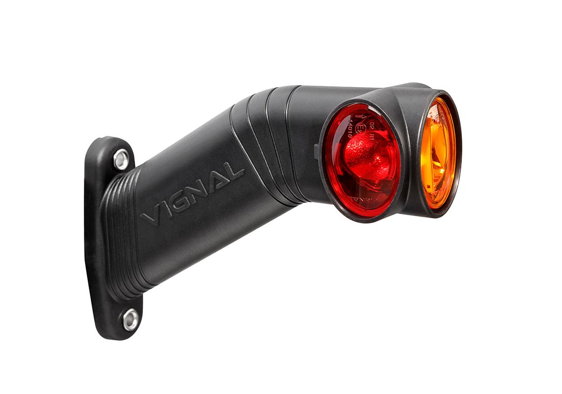 Vignal FA3 LED - Prawy End lampa obrysowa LED 12/24V cristal + czerwony + bursztynowy