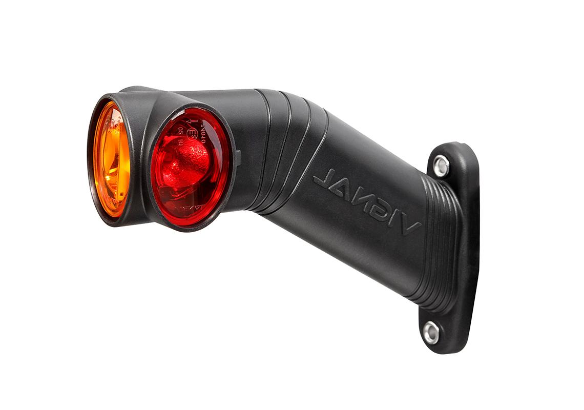 Vignal FA3 LED - Lewy End lampa obrysowa LED 12/24V cristal + czerwony + bursztynowy
