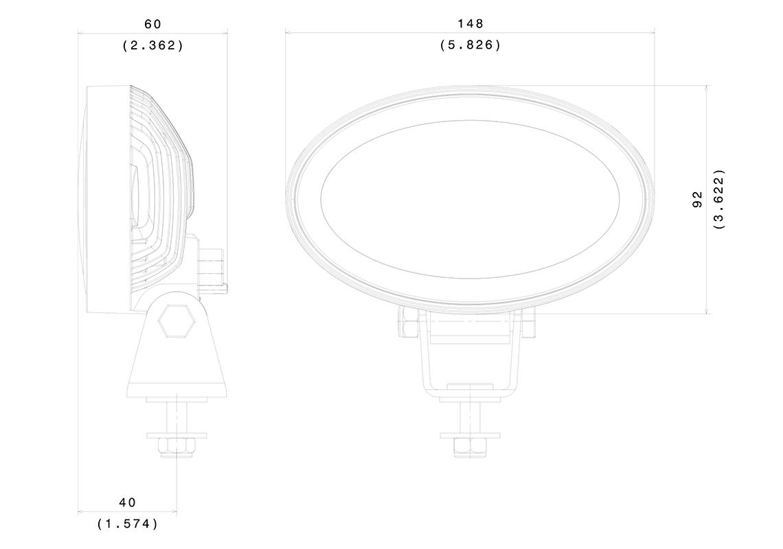 ABL  Arbeidslys LED Oval 2000 - 2
