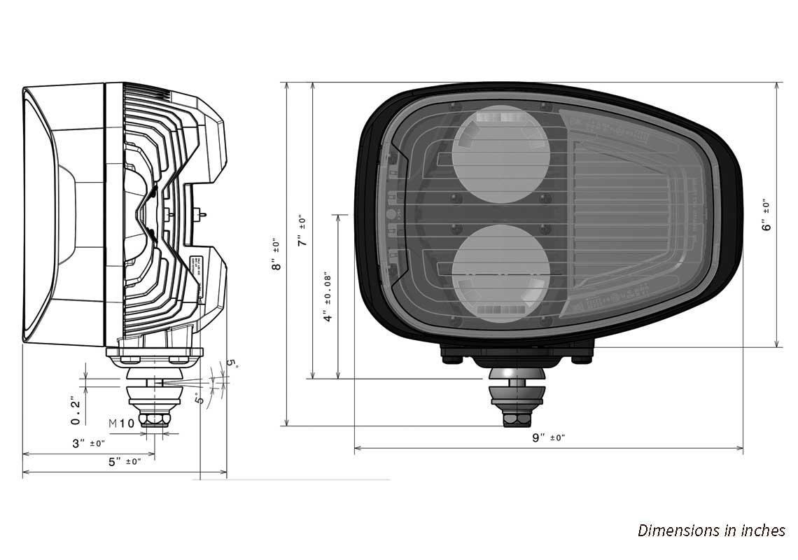 ABL CHL 2 LED - Driving light left ECE LED 12/24V de-icing - 6