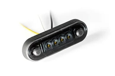 LED Positionsljus mörk dubbel färg vit/orange 12-24V 15cm kabel