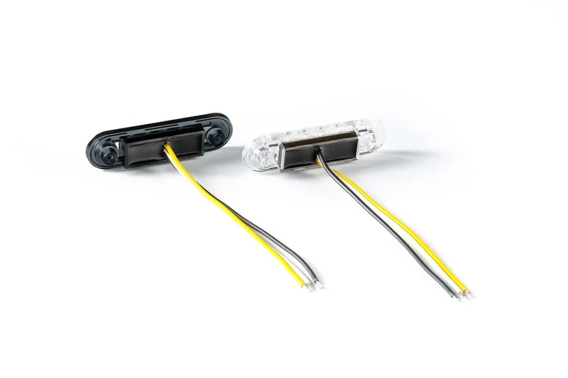 LED Posisjonslys mørk dobbel farge hvit/oransje 12-24V 15 cm kabel - 2