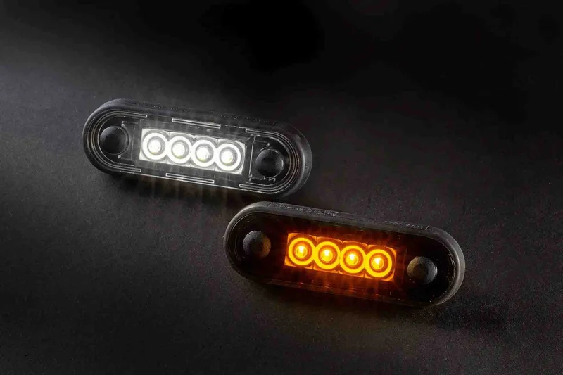LED Positionsljus dual color white/orange 12-24V 0.15m. kabel - 2