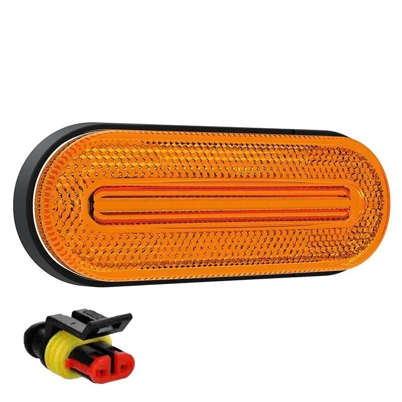 LED Positionsljus orange 12-24V 1.2m kabel + Superseal