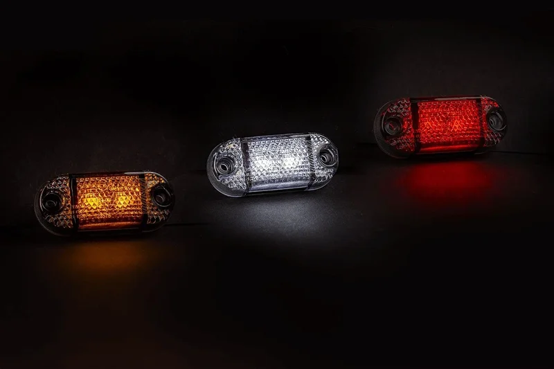 LED marker light dark/amber 12-24v 15cm cable