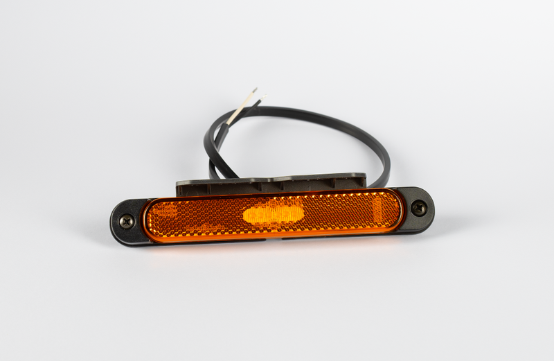 LED Slimline marker light amber/bracket12-24v 50cm cable