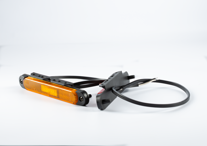 LED Slimline marker light amber/bracket12-24v 50cm cable - 2