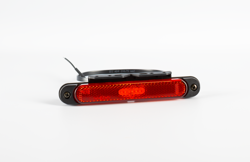 LED Slimline marker light red/bracket12-24v 50cm cable
