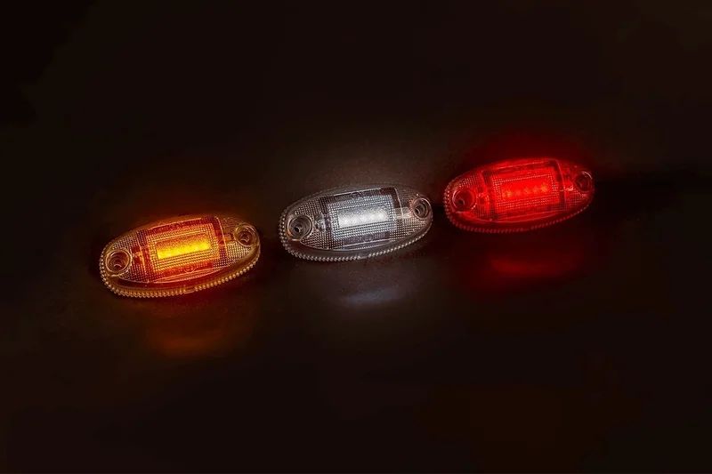 LED marker light dark/white 12-24v 15cm cable - 3