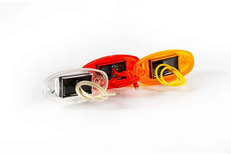 LED marker light dark/amber 12-24v 15cm cable - 3
