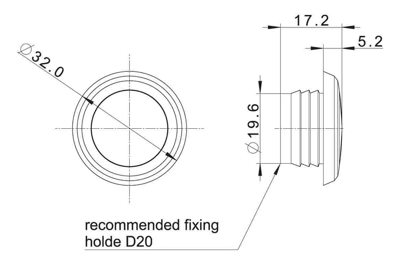 LED Kompakt innfelt posisjonslys rødt 12-24V - 8