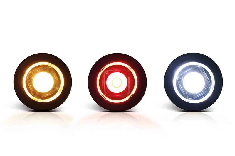 LED compact recessed marker light amber 12-24v - 4