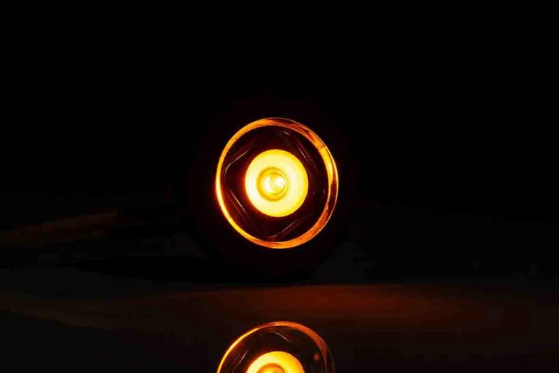 LED compact recessed marker light amber 12-24v - 3