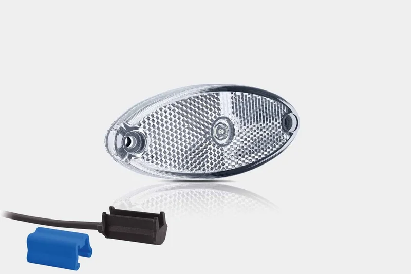 LED marker light oval white 12-24v 0.75mm². connector
