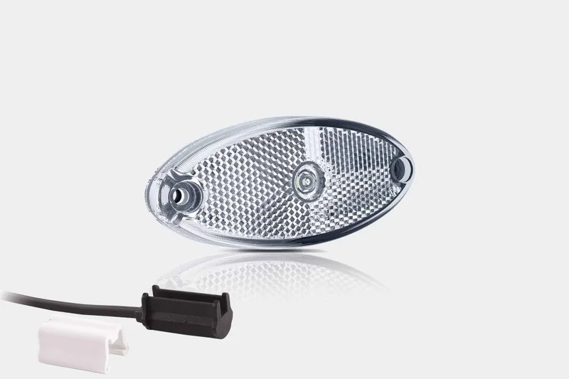 LED Positionsljus oval vit 12-24V 1,5mm². kontakt