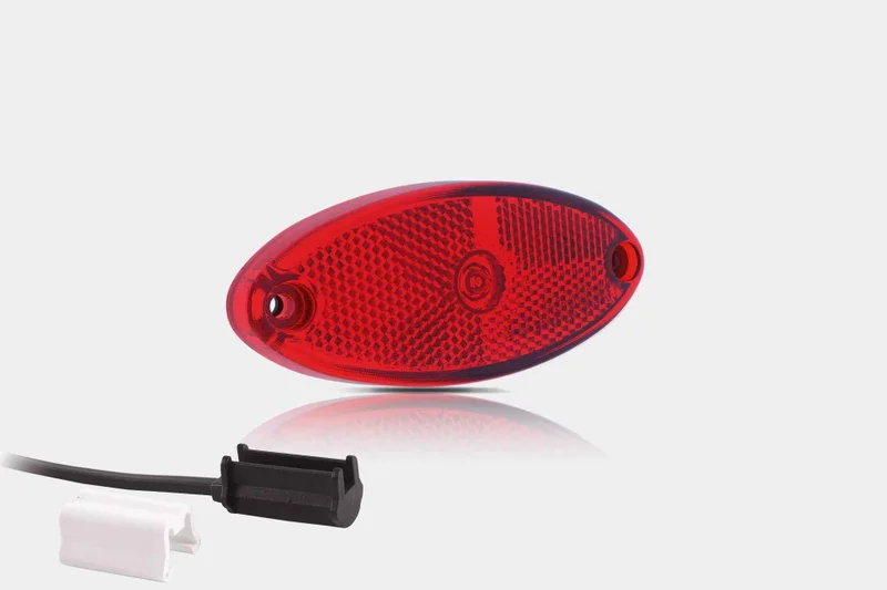 LED Positionsljus oval röd 12-24V 1,5mm². connector
