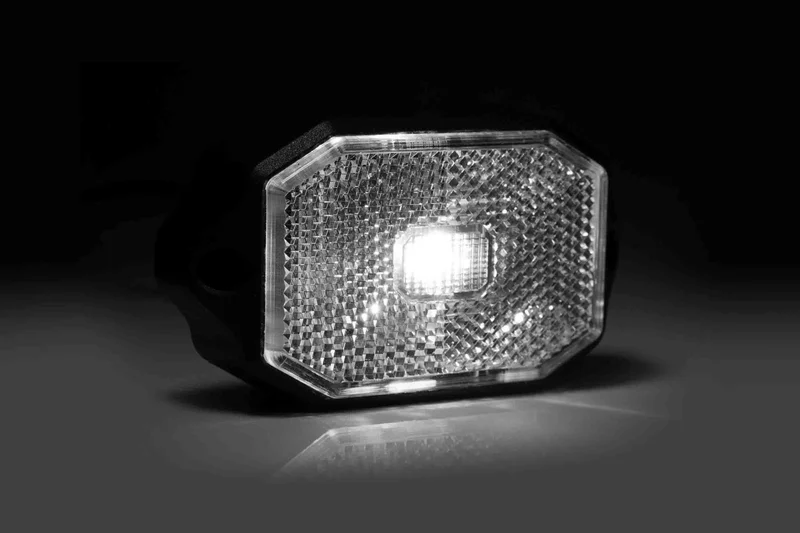 LED Posisjonslys hvit 12-24V glidsanslutning. - 2