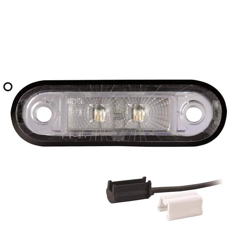 LED Positionsljus vitt 12-24V 1.5mm². kontakt