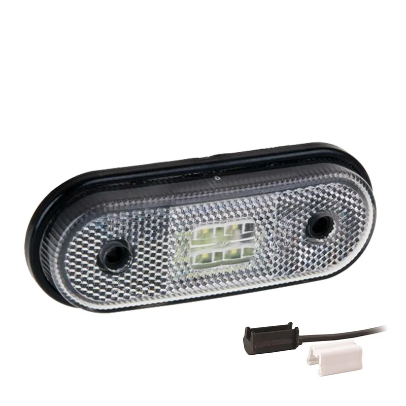 LED Posisjonslys hvit 12-24V 1.5mm² kontakt.