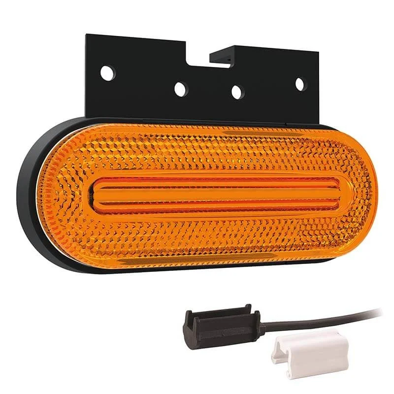 LED Positionsljus orange 12-24V 1,5mm². fäste.