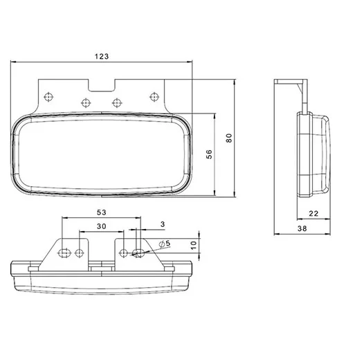LED marker light amber 12-24v 1.5mm². connector - 2