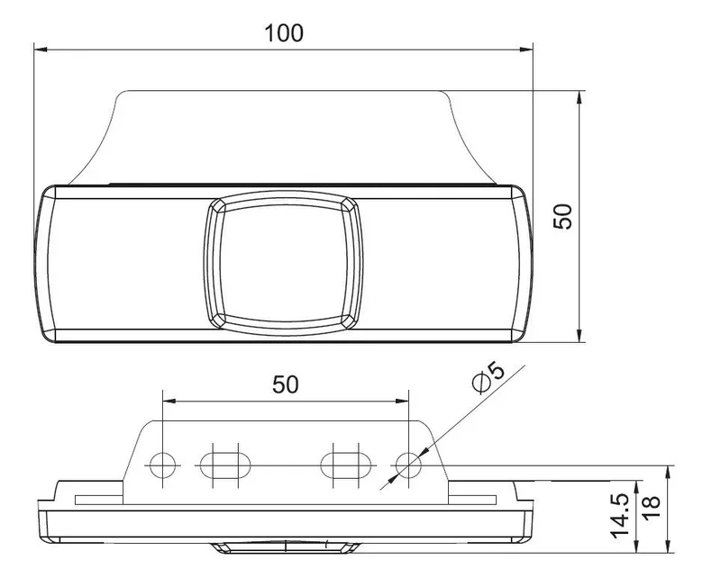 LED marker light red 12-24v 1,5mm². connector - 2