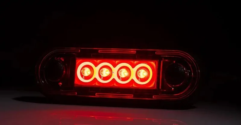 LED marker light recessed red 12-24v 5m. cable - 6