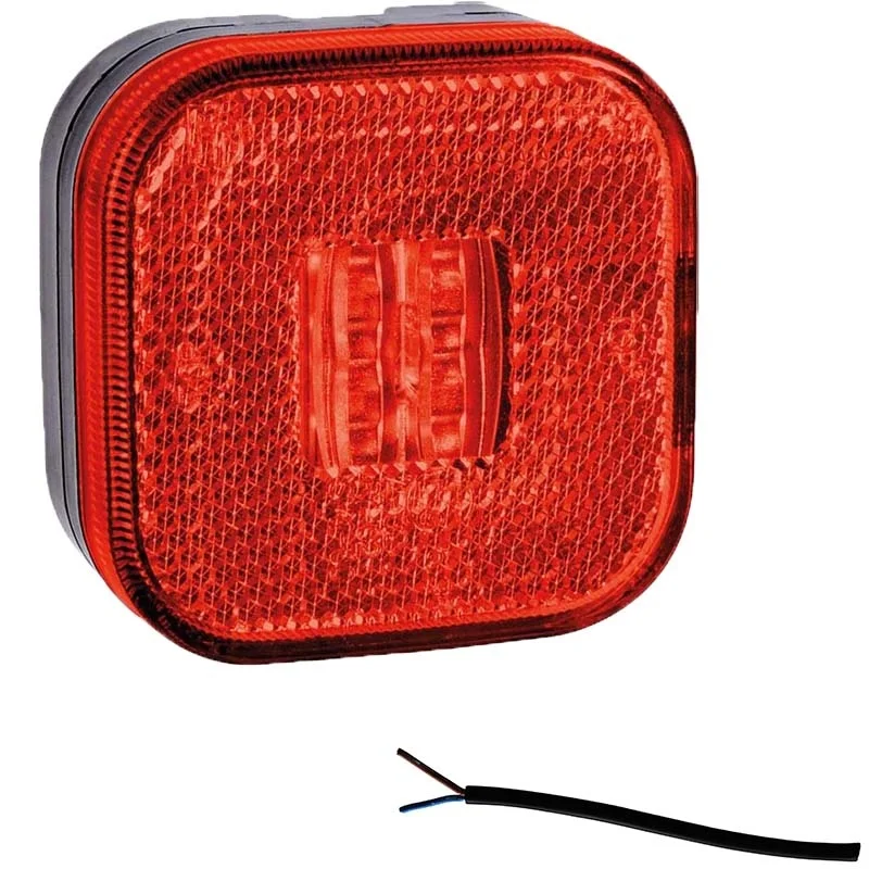 LED Posisjonslys rød 12-24V 50cm kabel.