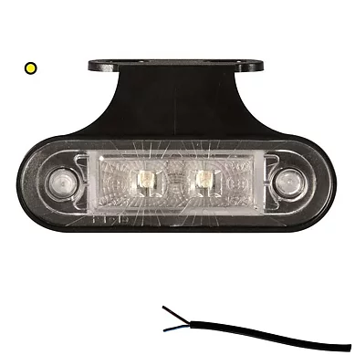 LED Positionsljus orange 12-24V 50cm. kabel
