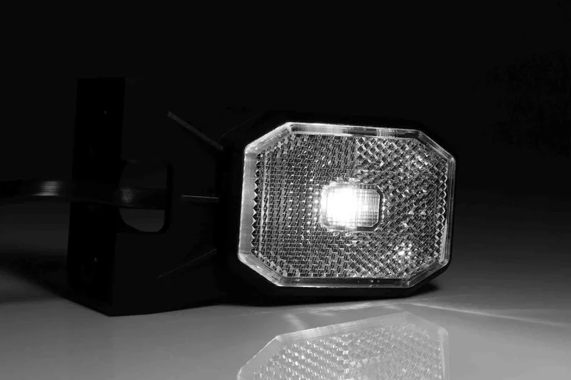 LED marker light white 12-24v slide connector - 2