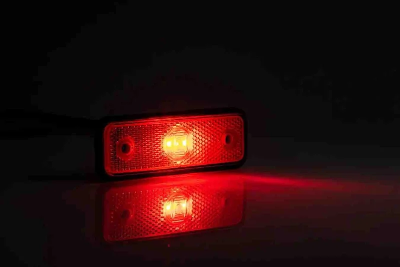 LED Positionsljus röd 12-24V 50cm. kabel 1.5mm². kontakt - 3