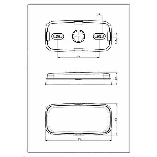 LED side marker with warning light function 12-24v 50cm. cable - 5