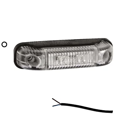 LED Posisjonslys hvit 12-24V 50cm kabel.