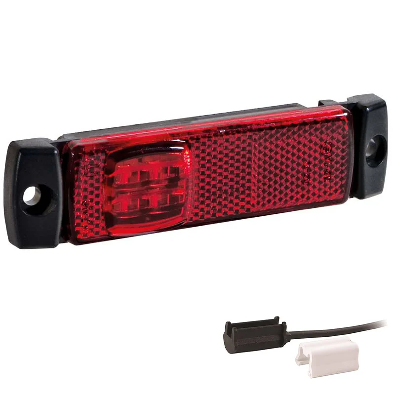 LED Posisjonslys rød 12-24V 1.5mm kontakt.