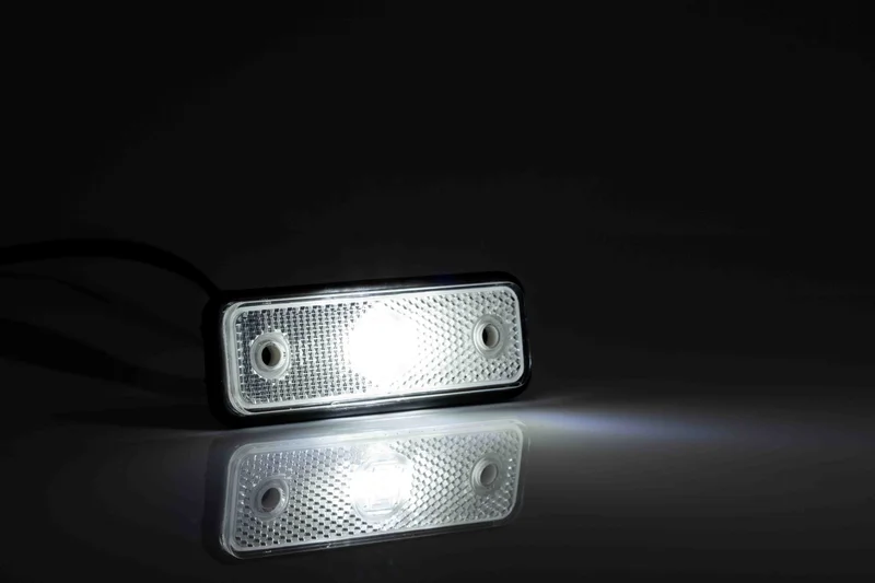 LED marker light white 12-24v 50cm. cable 0.75mm². connector - 2