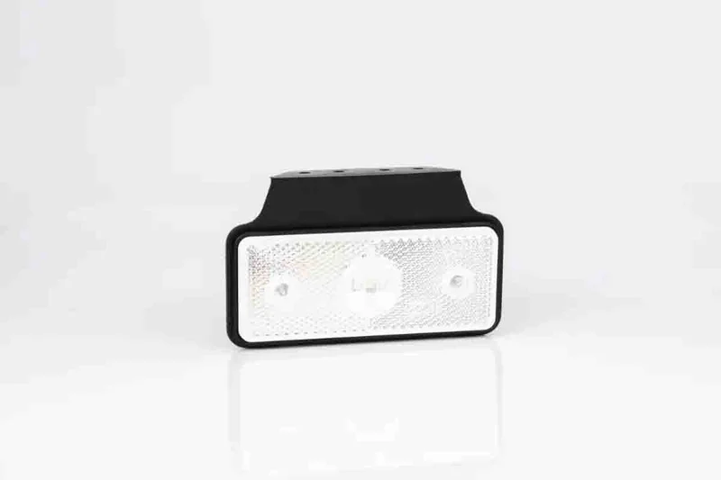 LED Positionsljus vit 12-24V 50cm. kabel 1,5mm². kontakt med fäste.