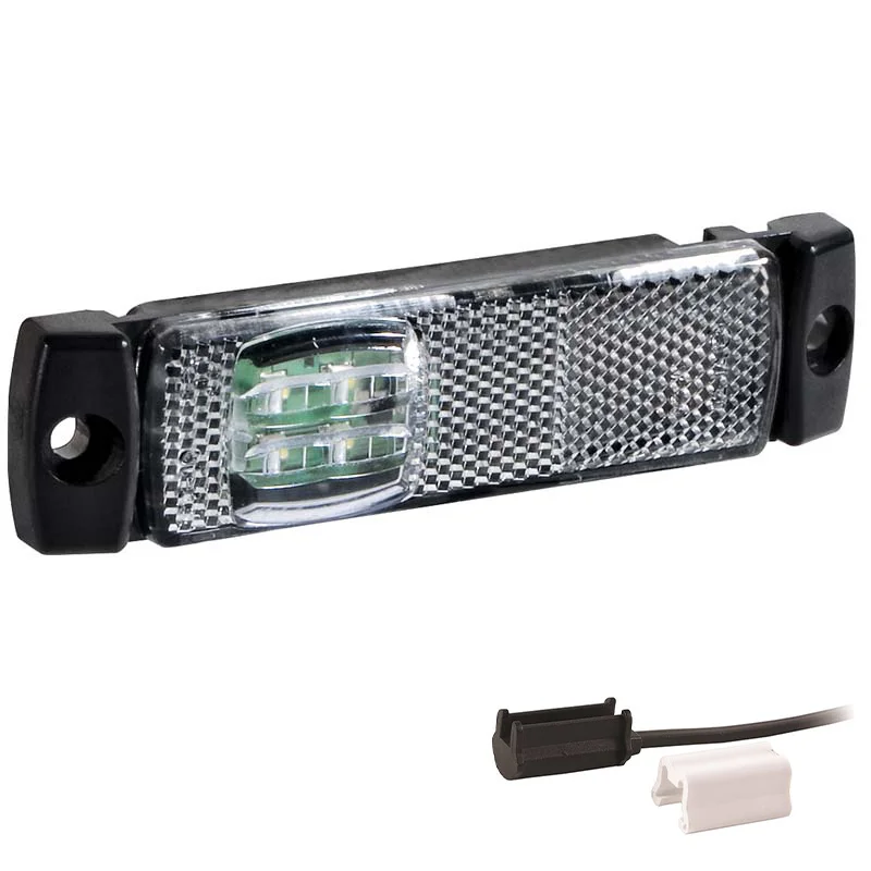 LED Positionsljus vitt 12-24V 1.5mm. kontakt