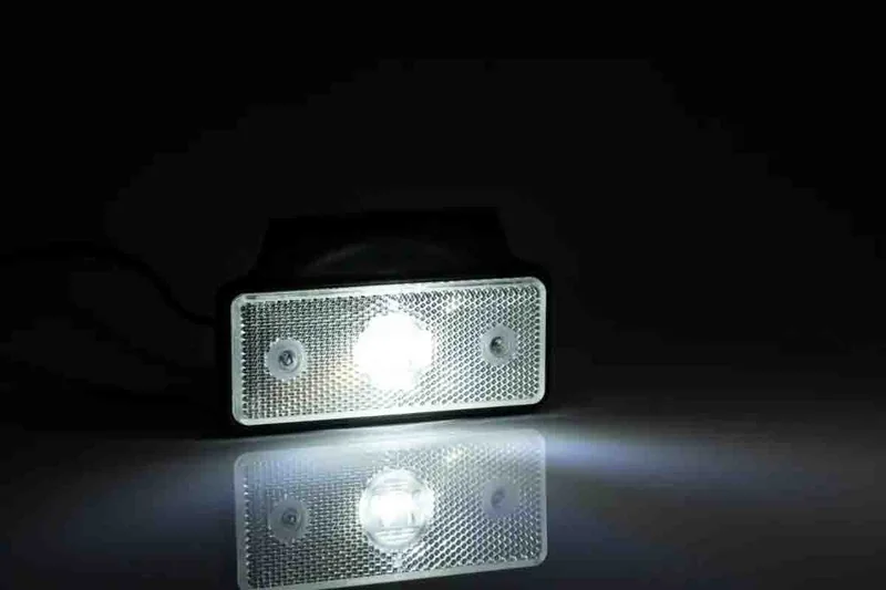LED Posisjonslys hvitt 12-24V 50cm kabel med 0,75mm² kontakt. - 2